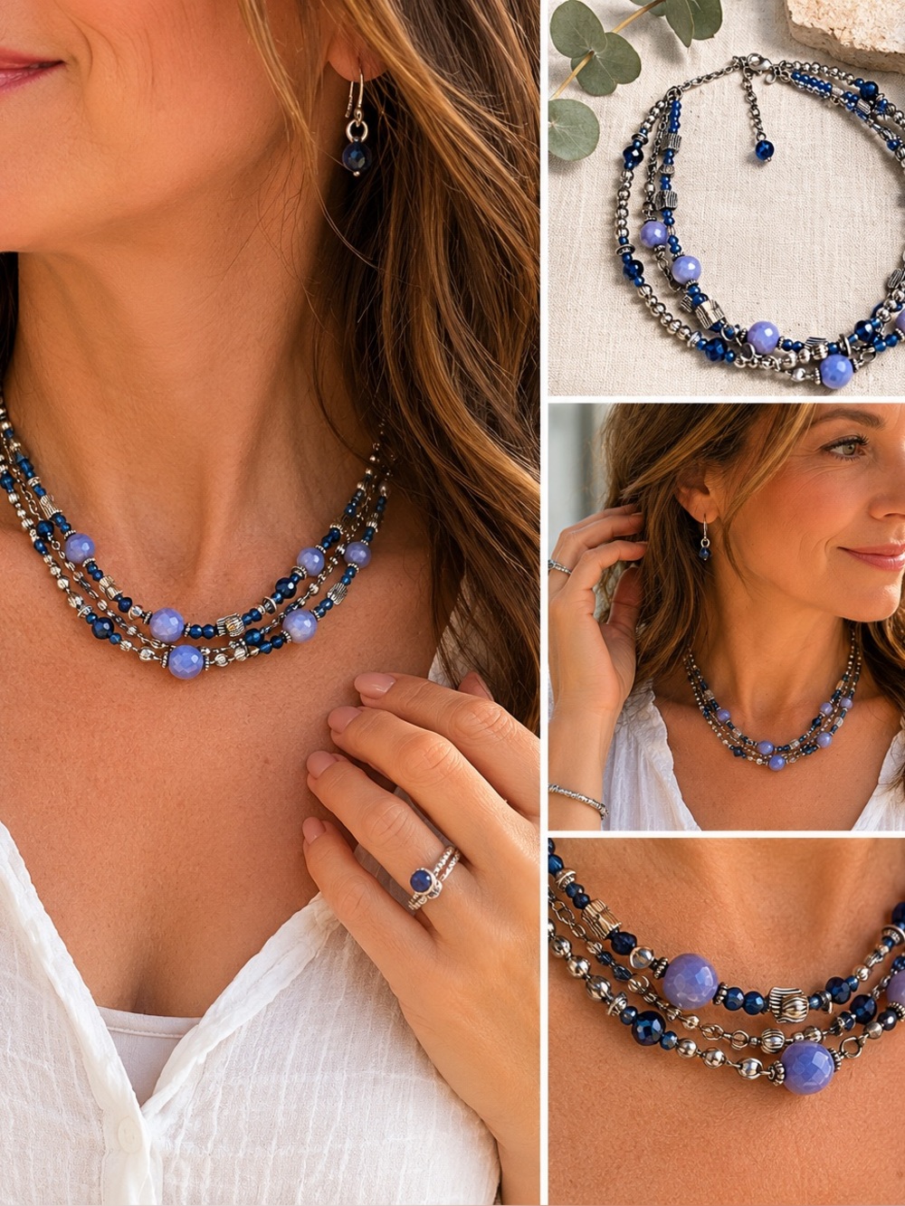 VINTAGE 3 Strand Necklace